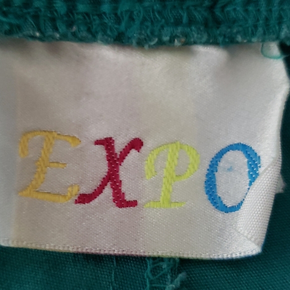 Expo XS Blue Green Unisex Scrub Pants - Picture 6 of 7